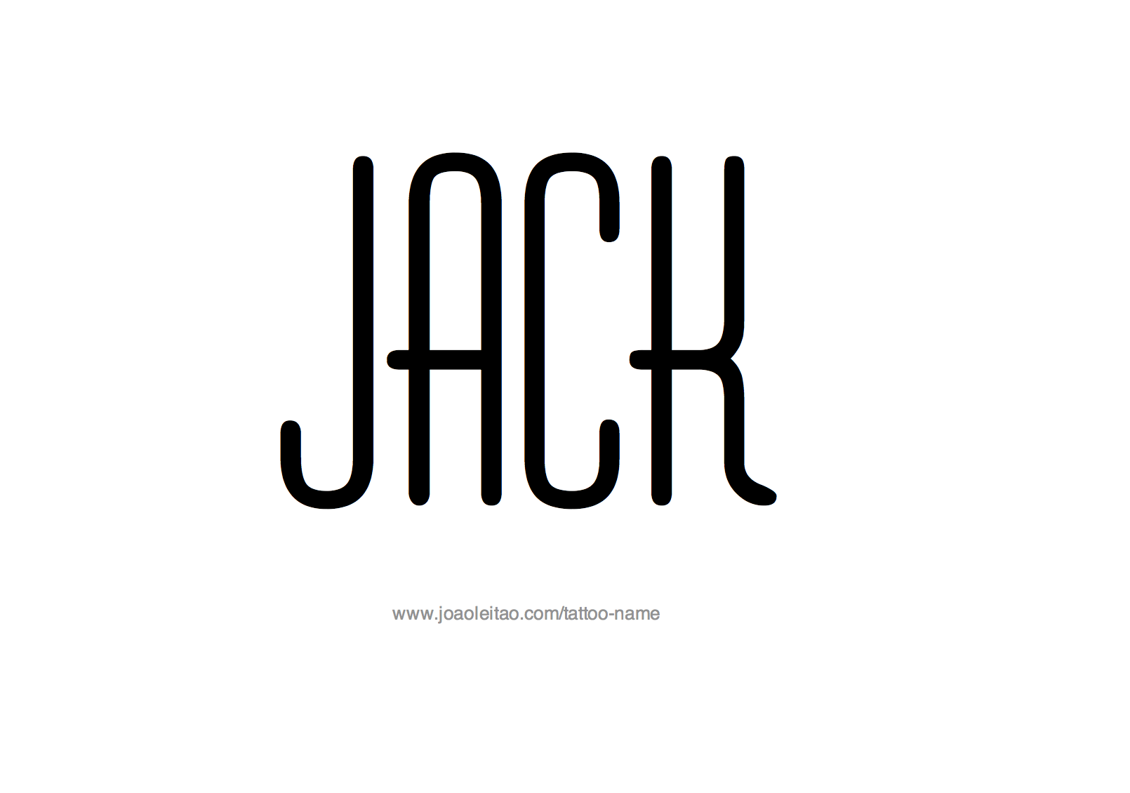 Jack Name Tattoo Designs